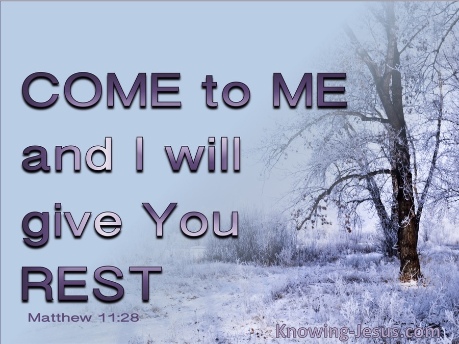 Matthew 11 28 Come To Me And I Will Give You Rest Blue   Matthew 11 28 Come To Me Blue 